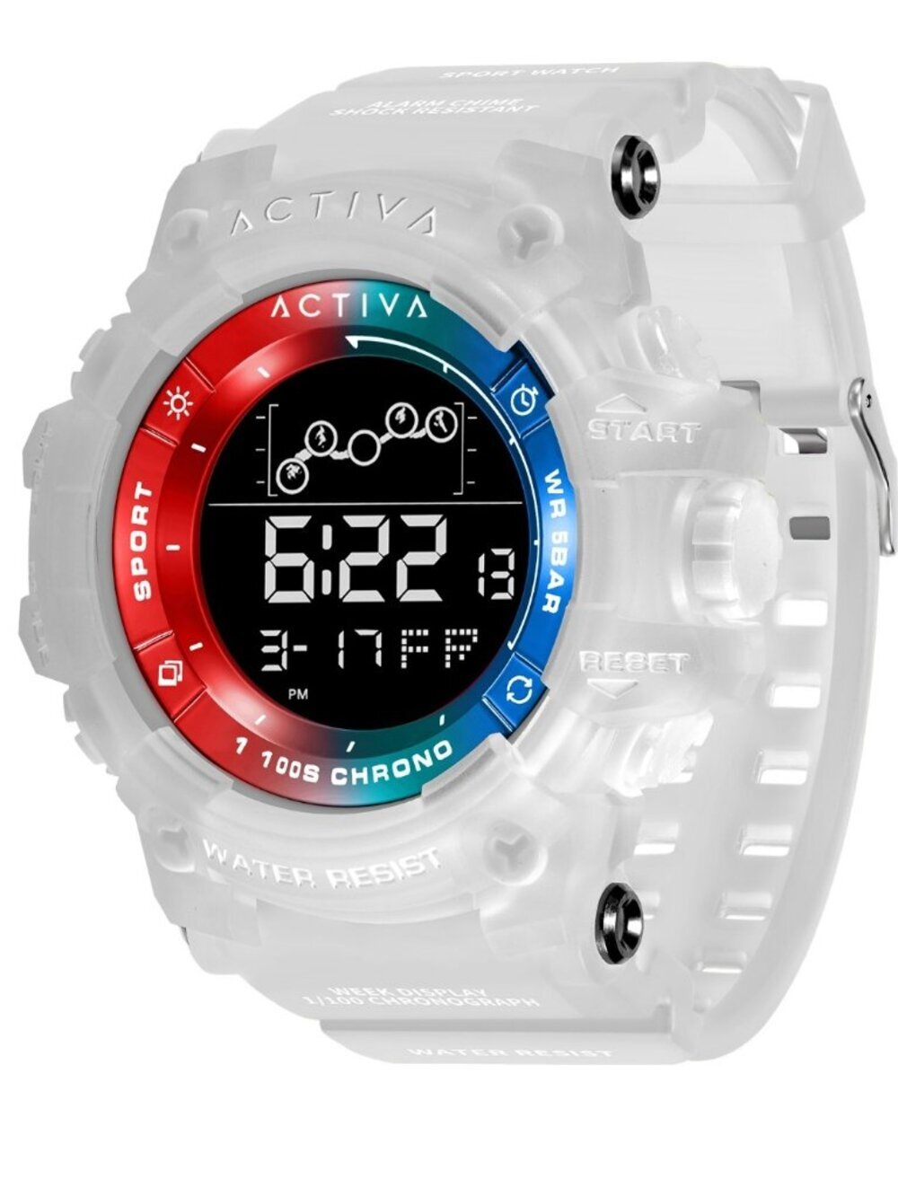 Activa Summit X Invicta Men's Digital Watch - 50mm. White (ACW8082-001)